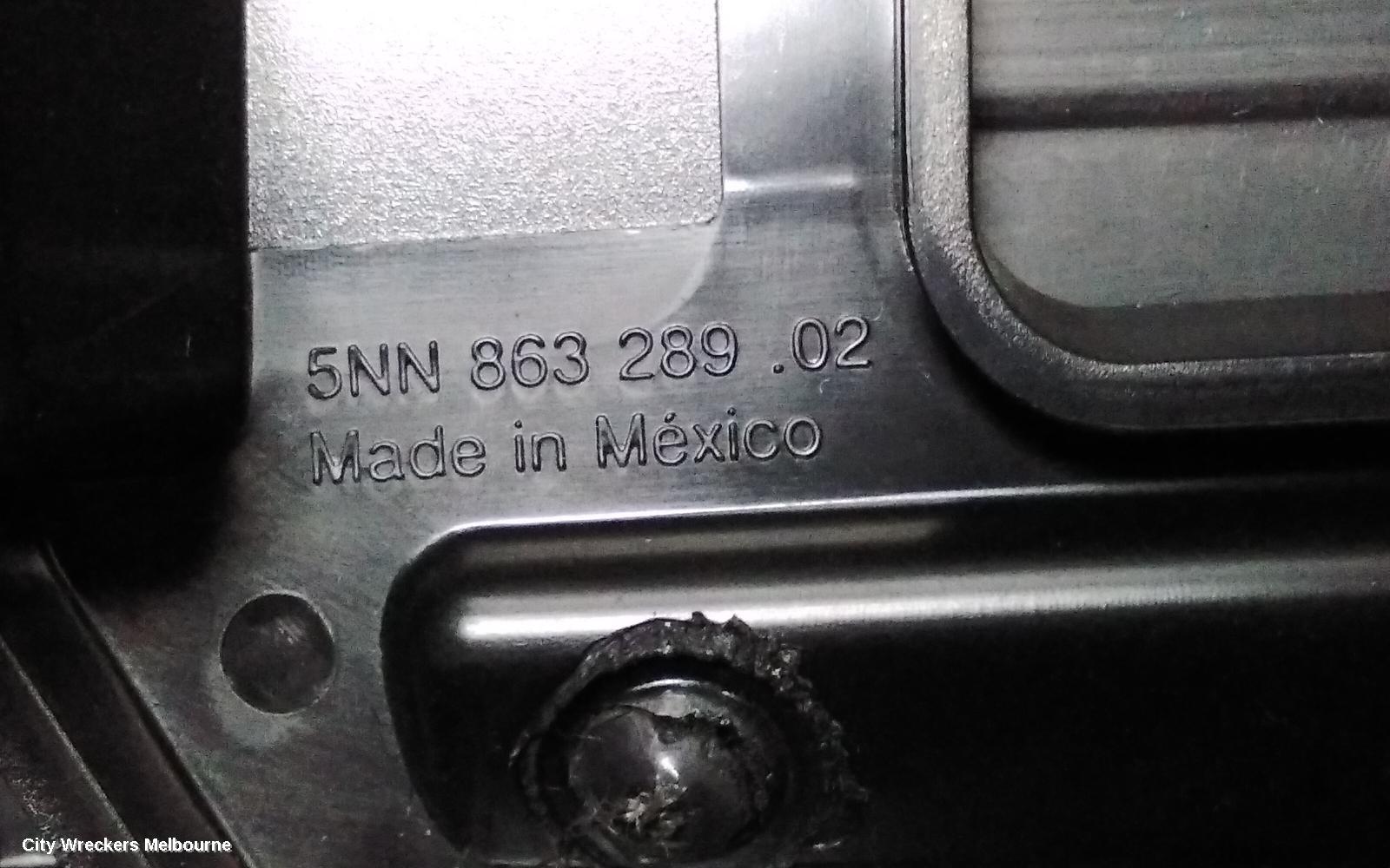 VOLKSWAGEN TIGUAN HEATER/AC CONTROLS, 5NA, REAR, 06/2016 ONWARDS