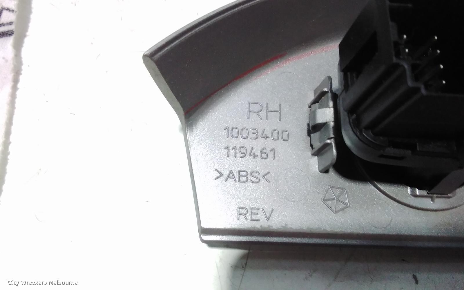 CHRYSLER SEBRING PWR DR WIND SWITCH, RH FRONT (MASTER SWITCH), CABRIO, P/N 04602925AA, JS, 05/2007 - 09/2011