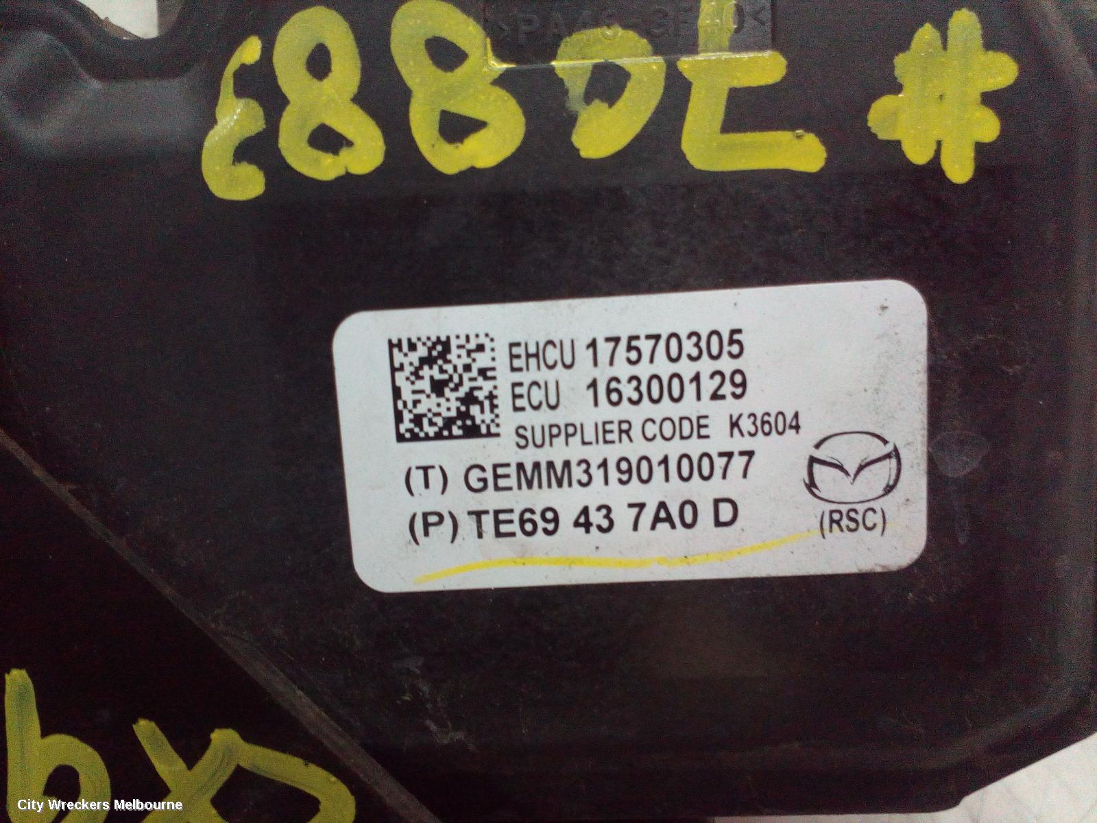 MAZDA CX9 ABS PUMP/MODULATOR, TB, 12/2007 - 12/2015