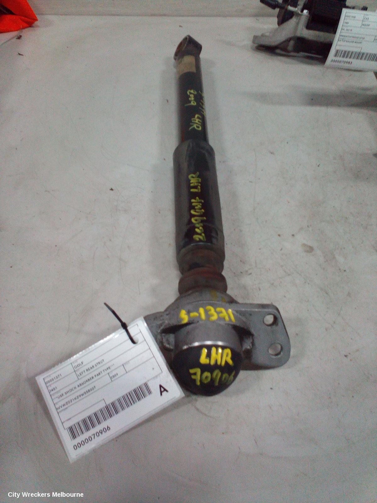 VOLKSWAGEN GOLF LEFT REAR STRUT, ***USE SHOCK ABSORBER PART TYPE***