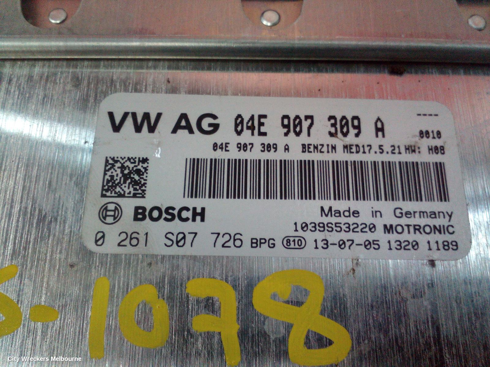 VOLKSWAGEN GOLF ECU, ENGINE ECU, 1.4, PETROL, AUTO, P/N 04E907309A, ECU ONLY, GEN 7, 03/2013 - 08/2020