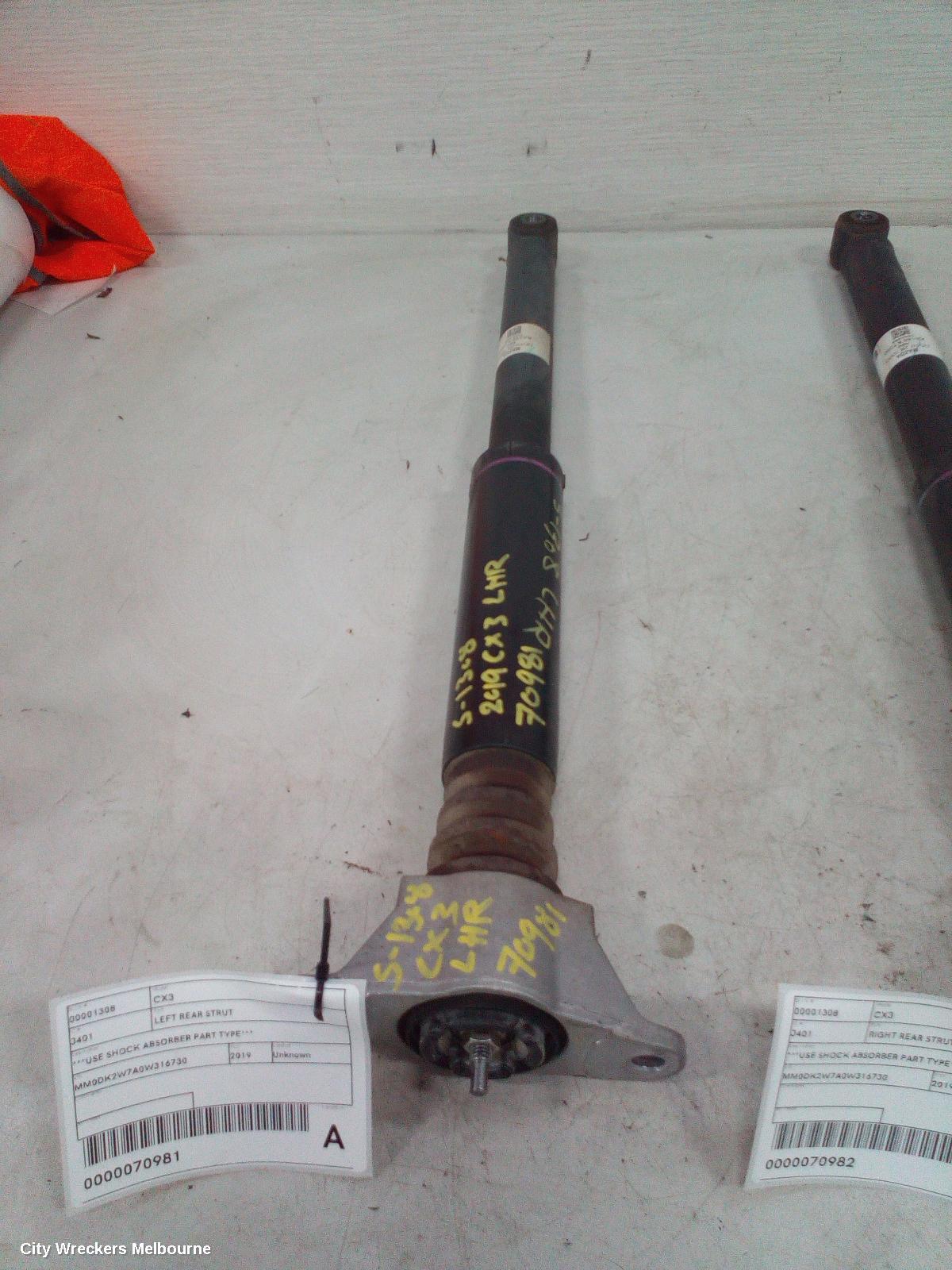 MAZDA CX3 SHOCK ABSORBER, DK, 2WD, 02/2017 ONWARDS