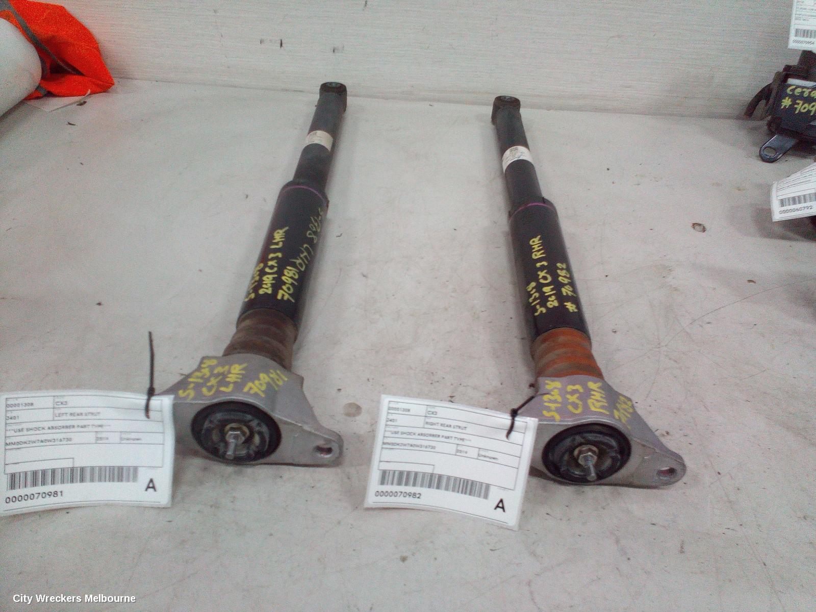 MAZDA CX3 SHOCK ABSORBER, DK, 2WD, 02/2017 ONWARDS