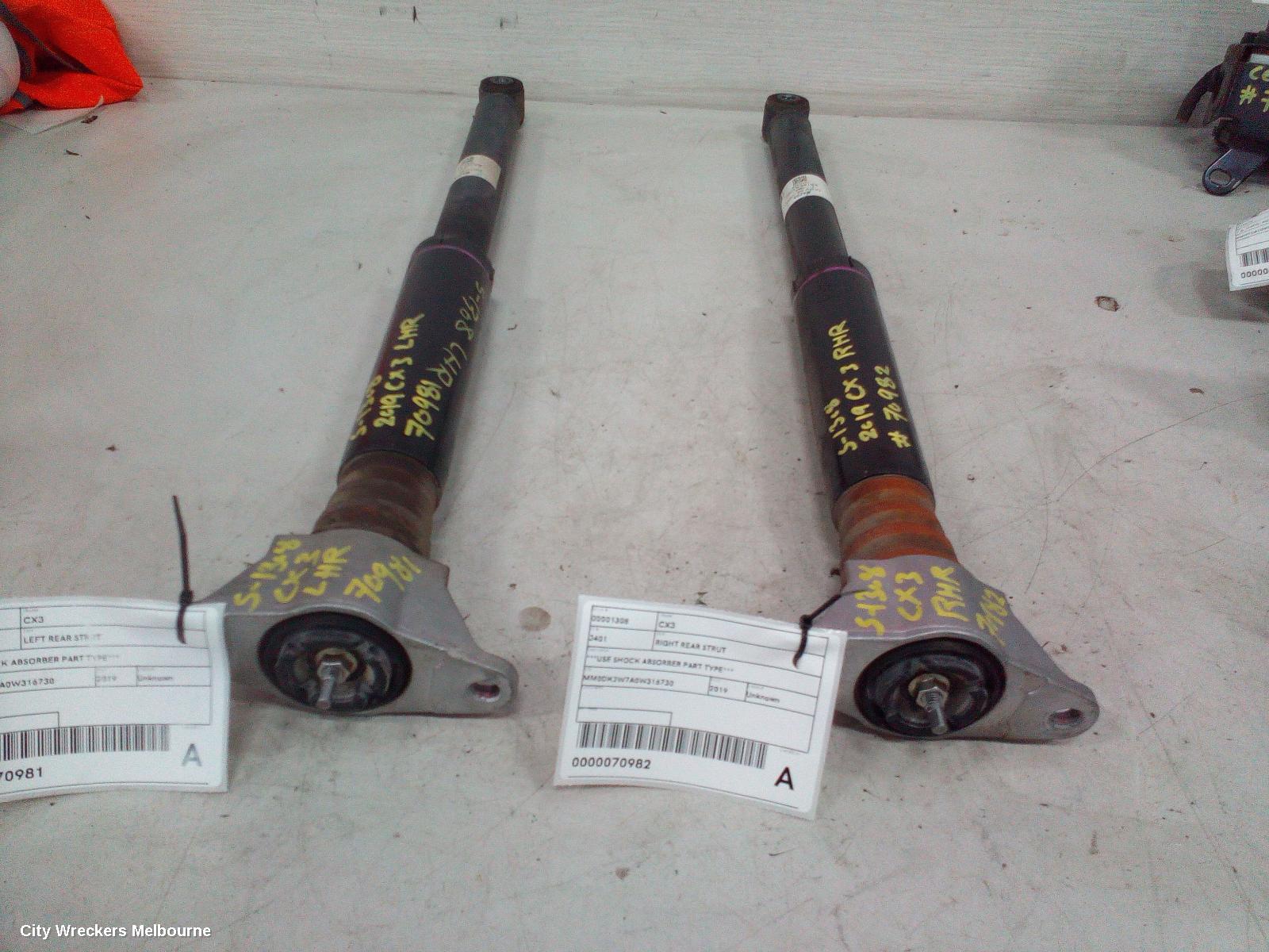 MAZDA CX3 RIGHT REAR STRUT, ***USE SHOCK ABSORBER PART TYPE***