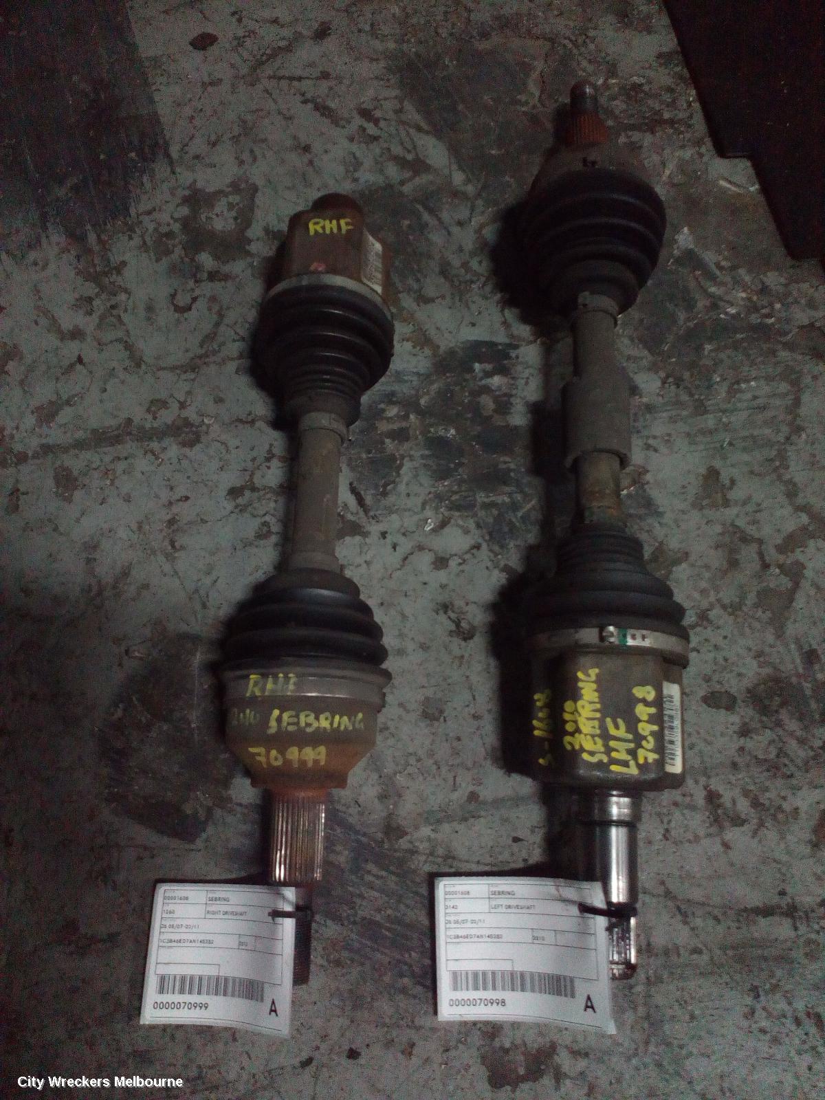 CHRYSLER SEBRING LEFT DRIVESHAFT, JS, 05/2007 - 02/2011