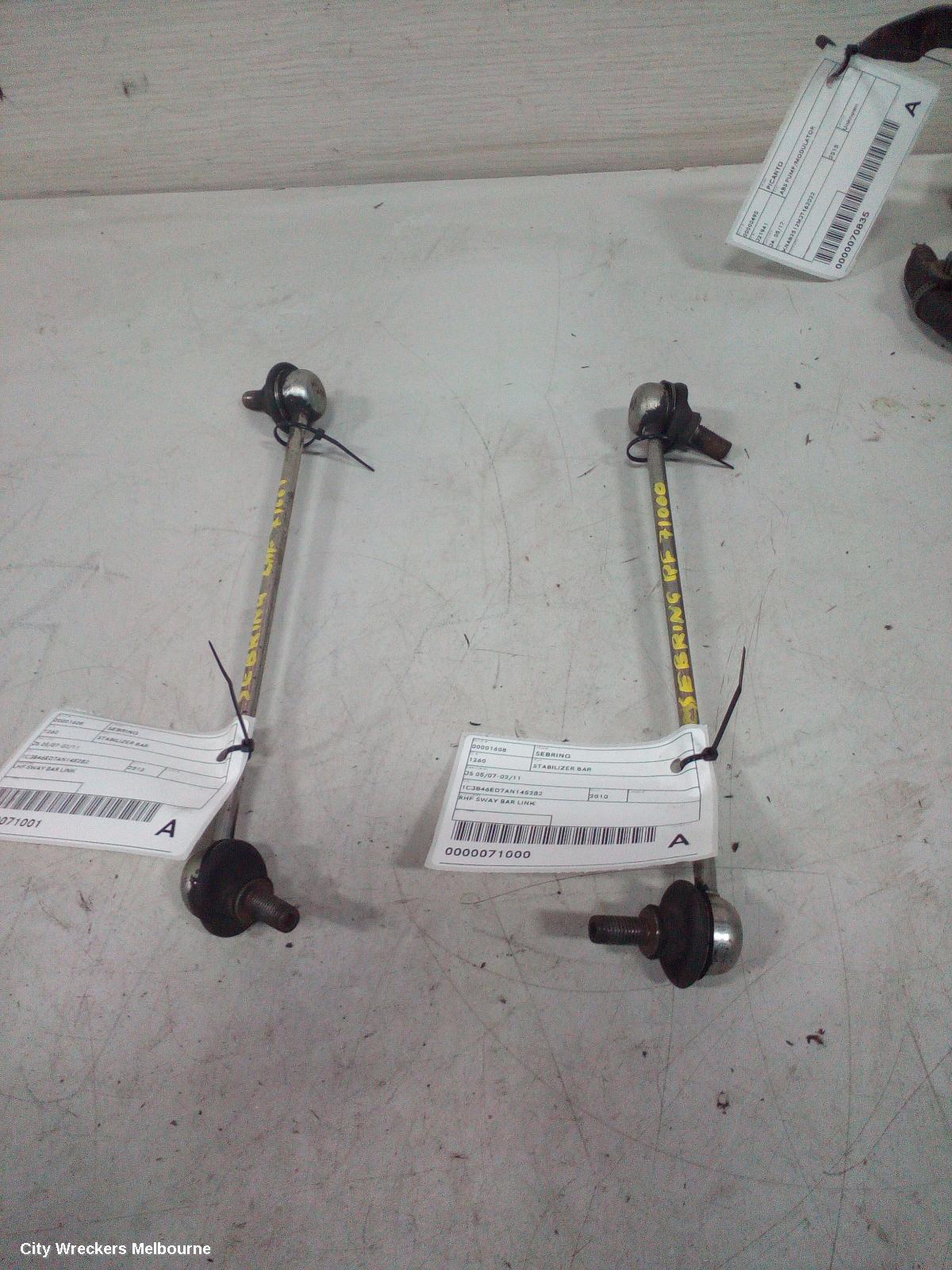 CHRYSLER SEBRING STABILISER BAR, JS, 05/2007 - 02/2011