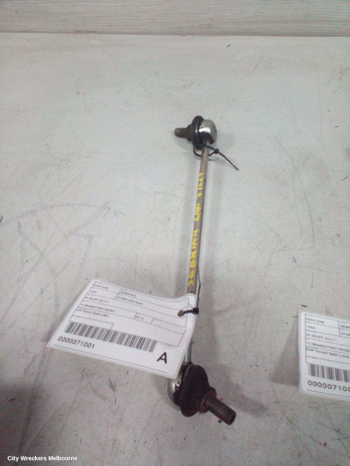 CHRYSLER SEBRING STABILISER BAR, JS, 05/2007 - 02/2011