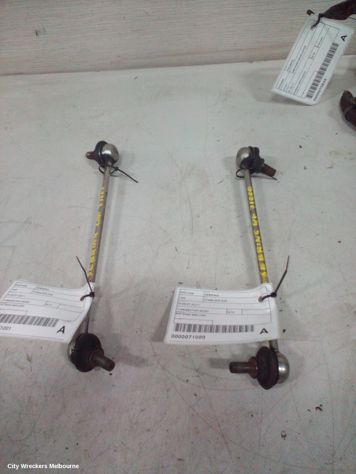 CHRYSLER SEBRING STABILISER BAR, JS, 05/2007 - 02/2011
