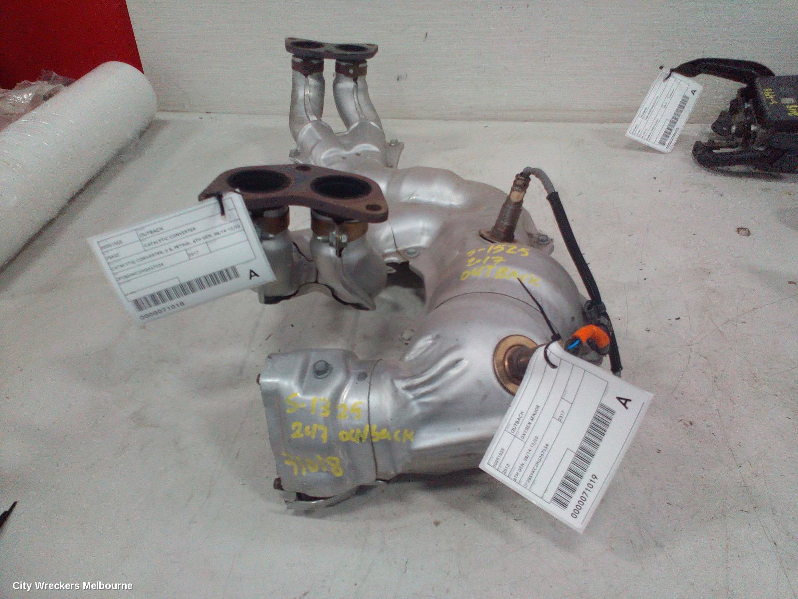 SUBARU OUTBACK CATALYTIC CONVERTER, MANIFOLD-CAT TYPE, 2.5, PETROL, 6TH GEN, 08/2014 - 12/2020