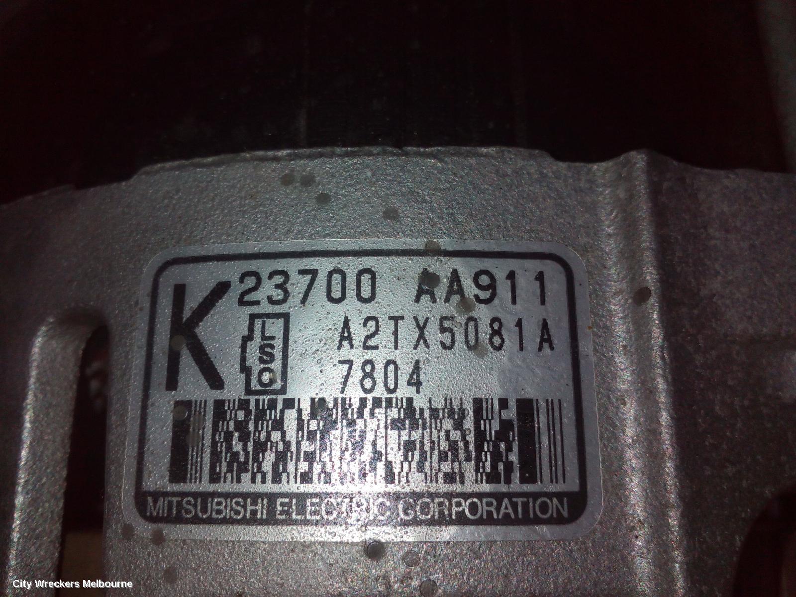 SUBARU OUTBACK ALTERNATOR, PETROL, 2.5, FB25, P/N 23700AA911, 6TH GEN, 08/2014 - 12/2020