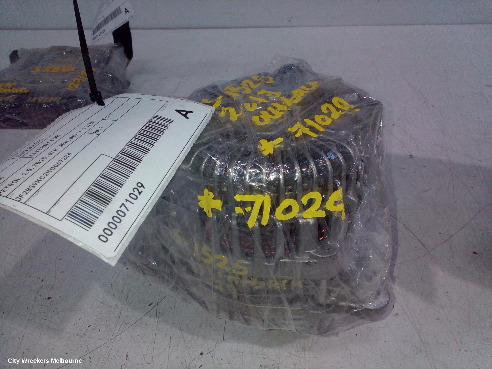 SUBARU OUTBACK ALTERNATOR, PETROL, 2.5, FB25, P/N 23700AA911, 6TH GEN, 08/2014 - 12/2020