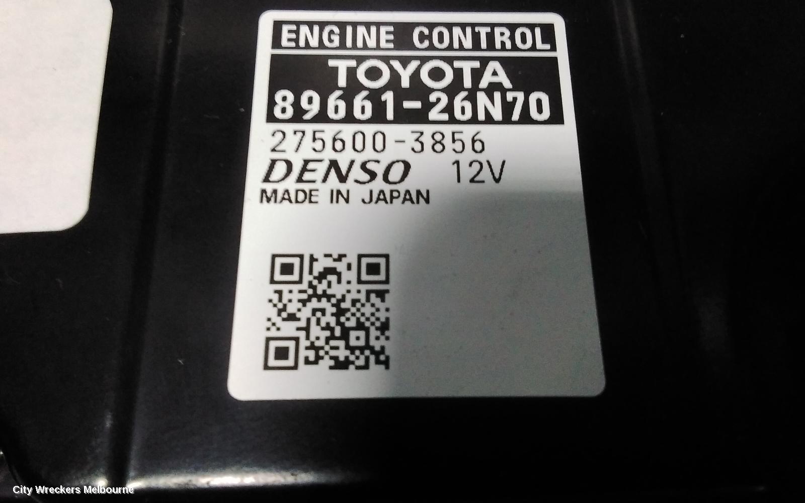 TOYOTA HIACE ECU, ENGINE ECU, 2.7, 2TR-FE, PETROL, AUTO T/M, 89661-26N70, ECU ONLY, TRH, 03/2005 - 04/2019