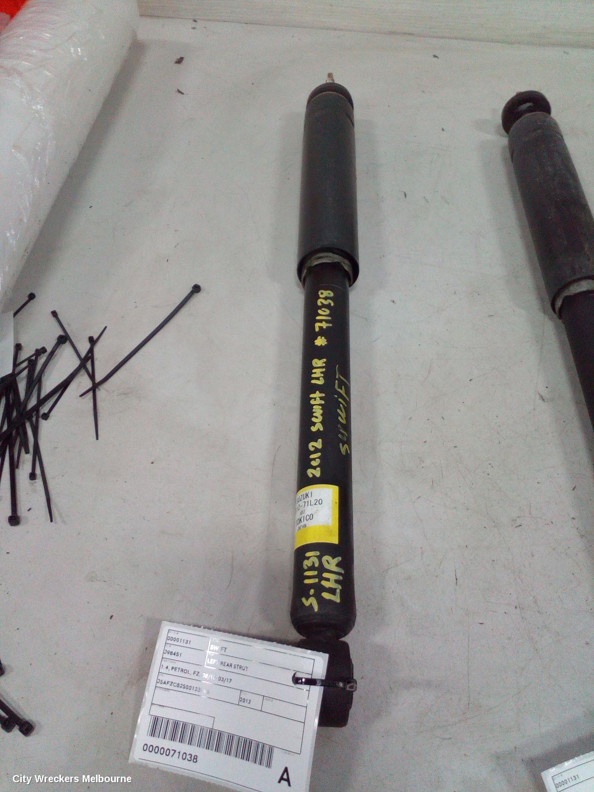 SUZUKI SWIFT LEFT REAR STRUT, 1.4, PETROL, FZ, 08/2010 - 03/2017