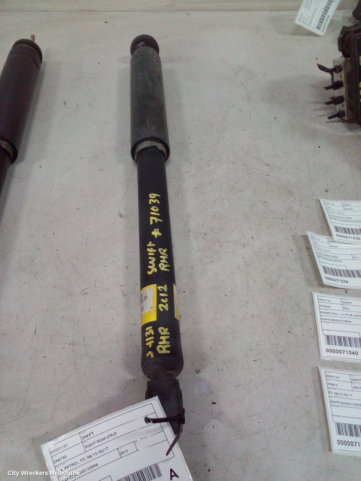 SUZUKI SWIFT RIGHT REAR STRUT, 1.4, PETROL, FZ, 08/2010 - 03/2017