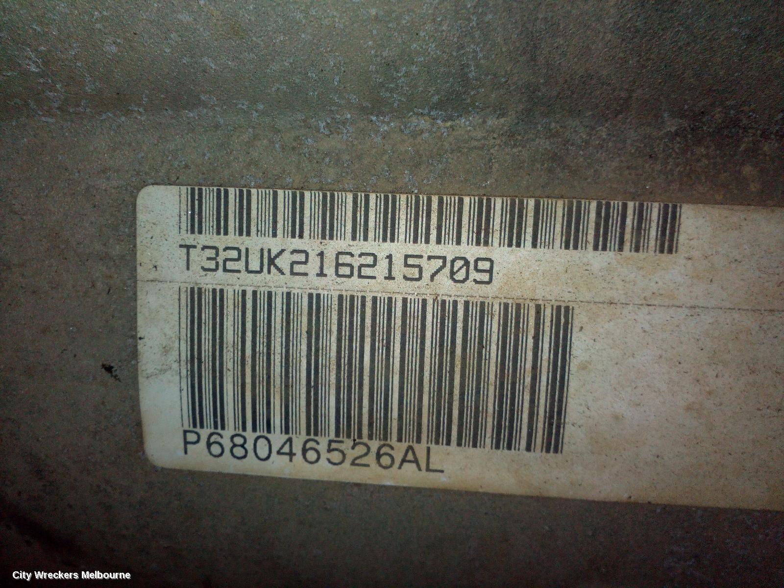 CHRYSLER 300C TRANS/GEARBOX, AUTO, PETROL, 3.6, 8 SPEED, 8HP45 CODE, LX, 12/2012 - 09/2014