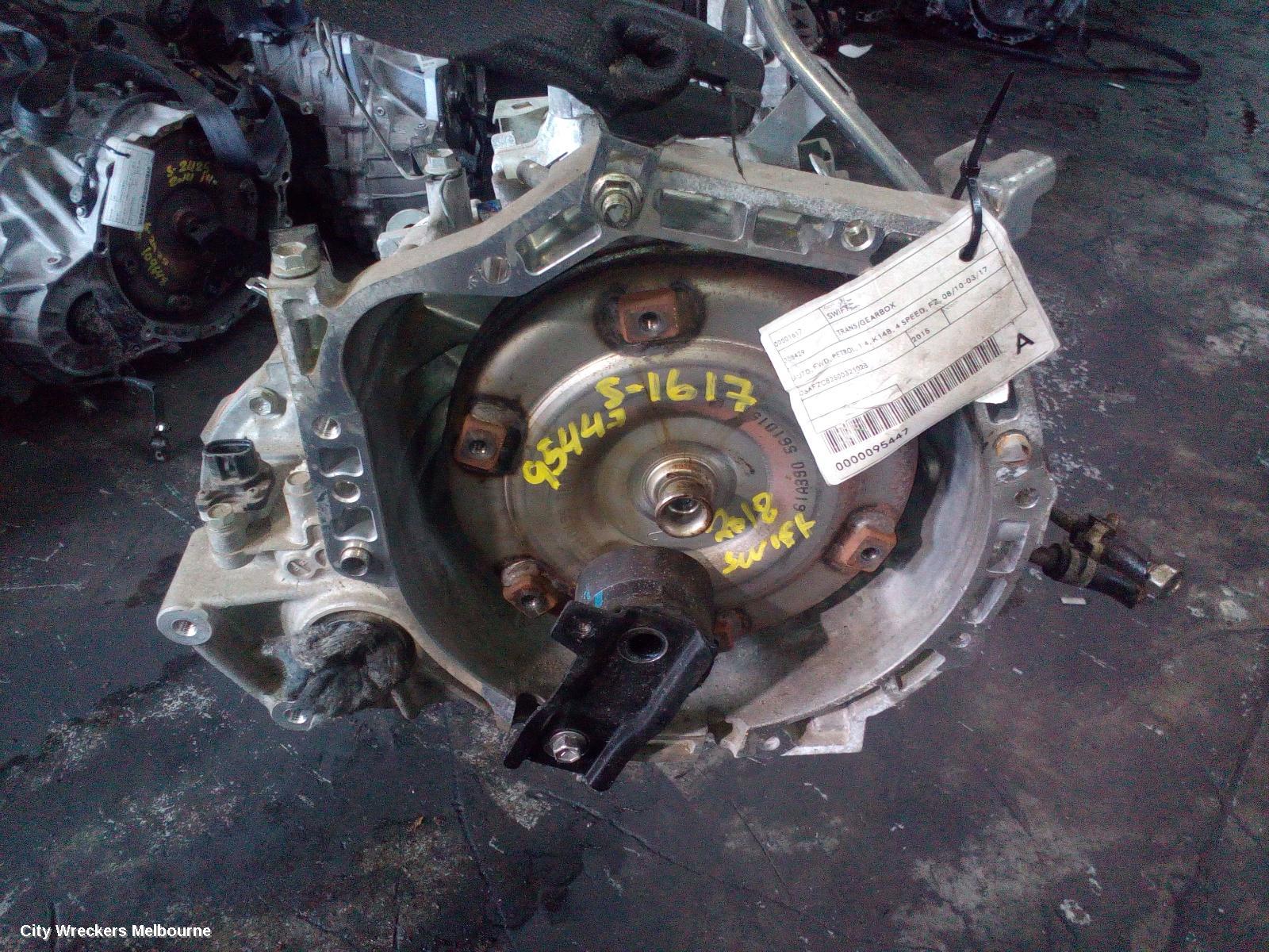 SUZUKI SWIFT TRANS/GEARBOX, AUTO, FWD, PETROL, 1.4, K14B, 4 SPEED, FZ, 08/2010 - 03/2017