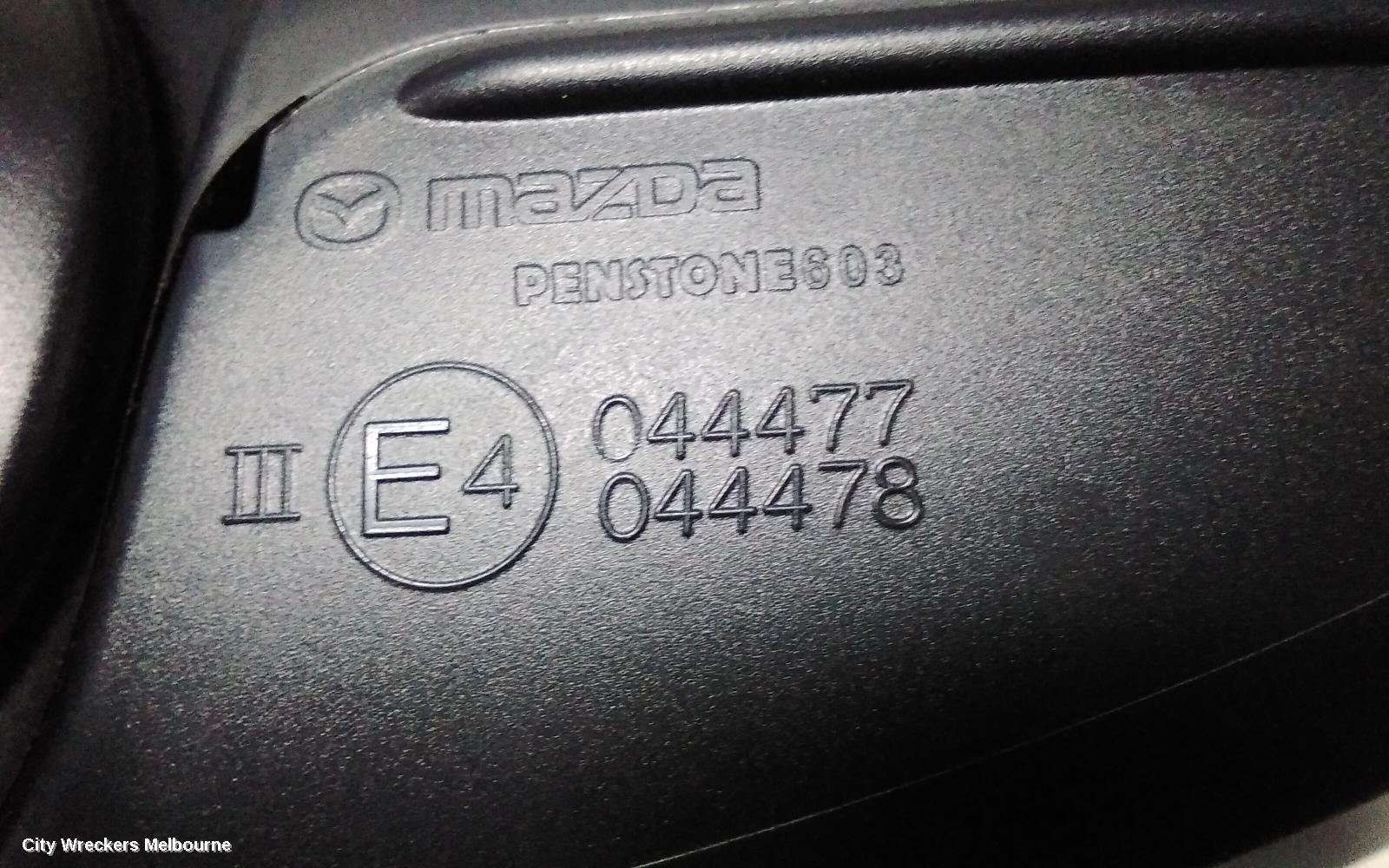 MAZDA 2 RIGHT DOOR MIRROR, DJ/DL, HATCH/SEDAN, W/ SIDE FLASHER, MANUAL FOLD, NON BLIND SPOT TYPE, COLOUR CODED, 01/2017 - 10/2019