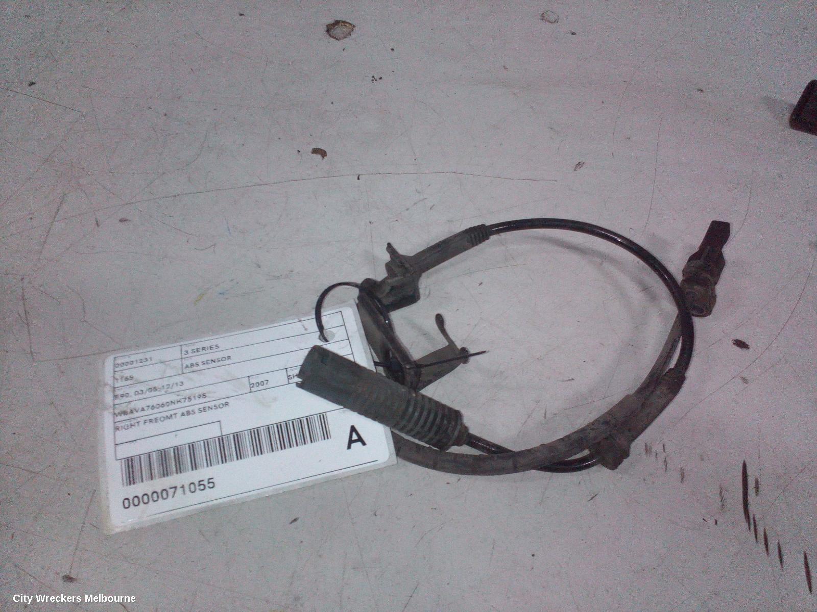 BMW 3 SERIES ABS SENSOR, E90/E91, LH/RH FRONT, PETROL, 2.0, 03/2005 - 01/2012