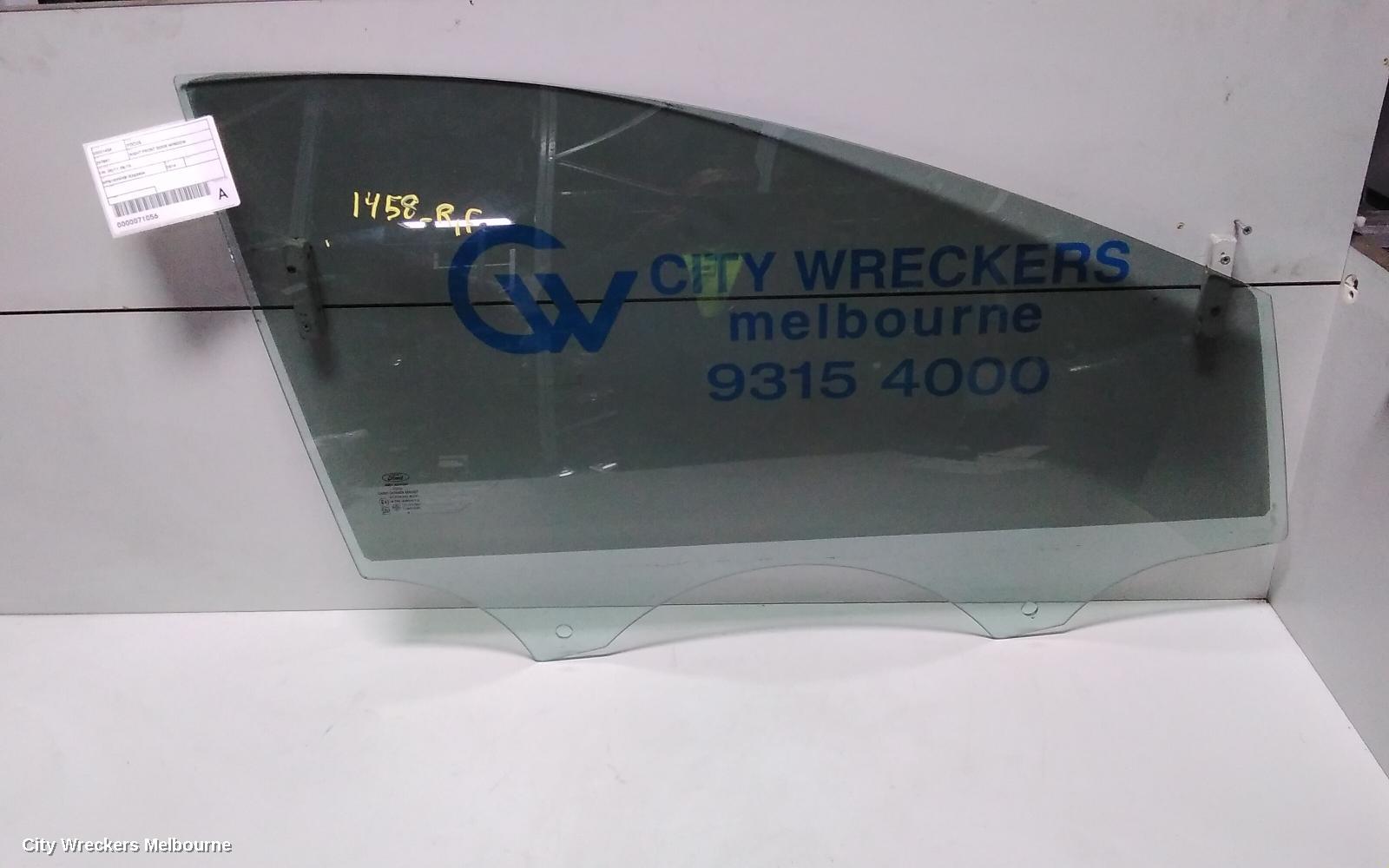 FORD FOCUS RIGHT FRONT DOOR WINDOW, LW, 08/2011 - 08/2015