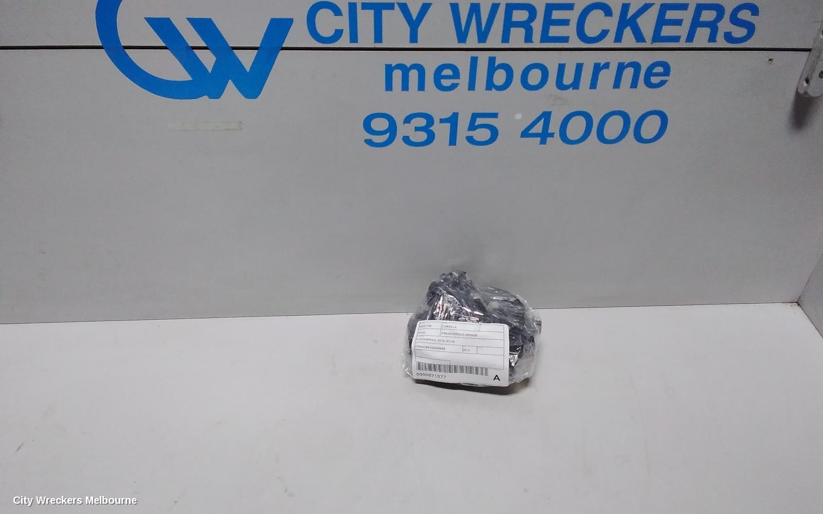 TOYOTA COROLLA AIRBAG MODULE/SENSOR, CLOCKSPRING, E210, 07/2018 ONWARDS