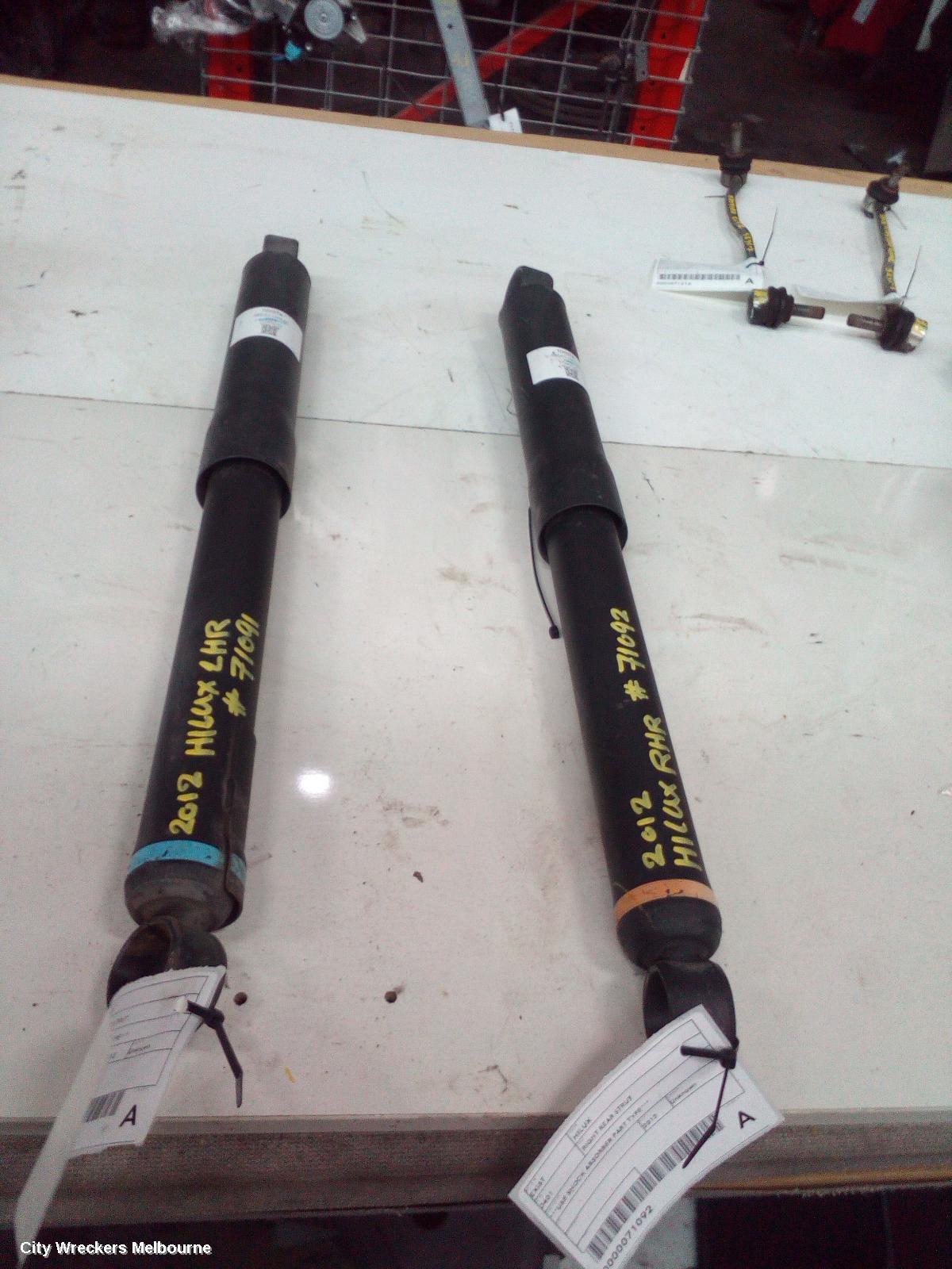 TOYOTA HILUX LEFT REAR STRUT, ***USE SHOCK ABSORBER PART TYPE***