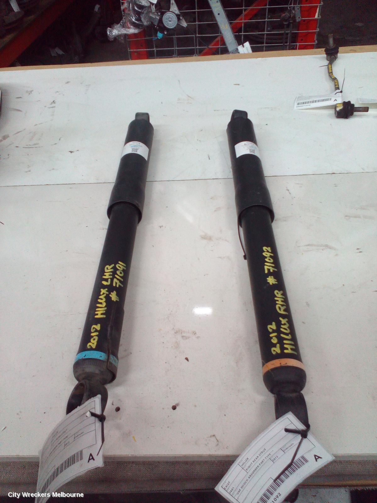 TOYOTA HILUX RIGHT REAR STRUT, ***USE SHOCK ABSORBER PART TYPE***