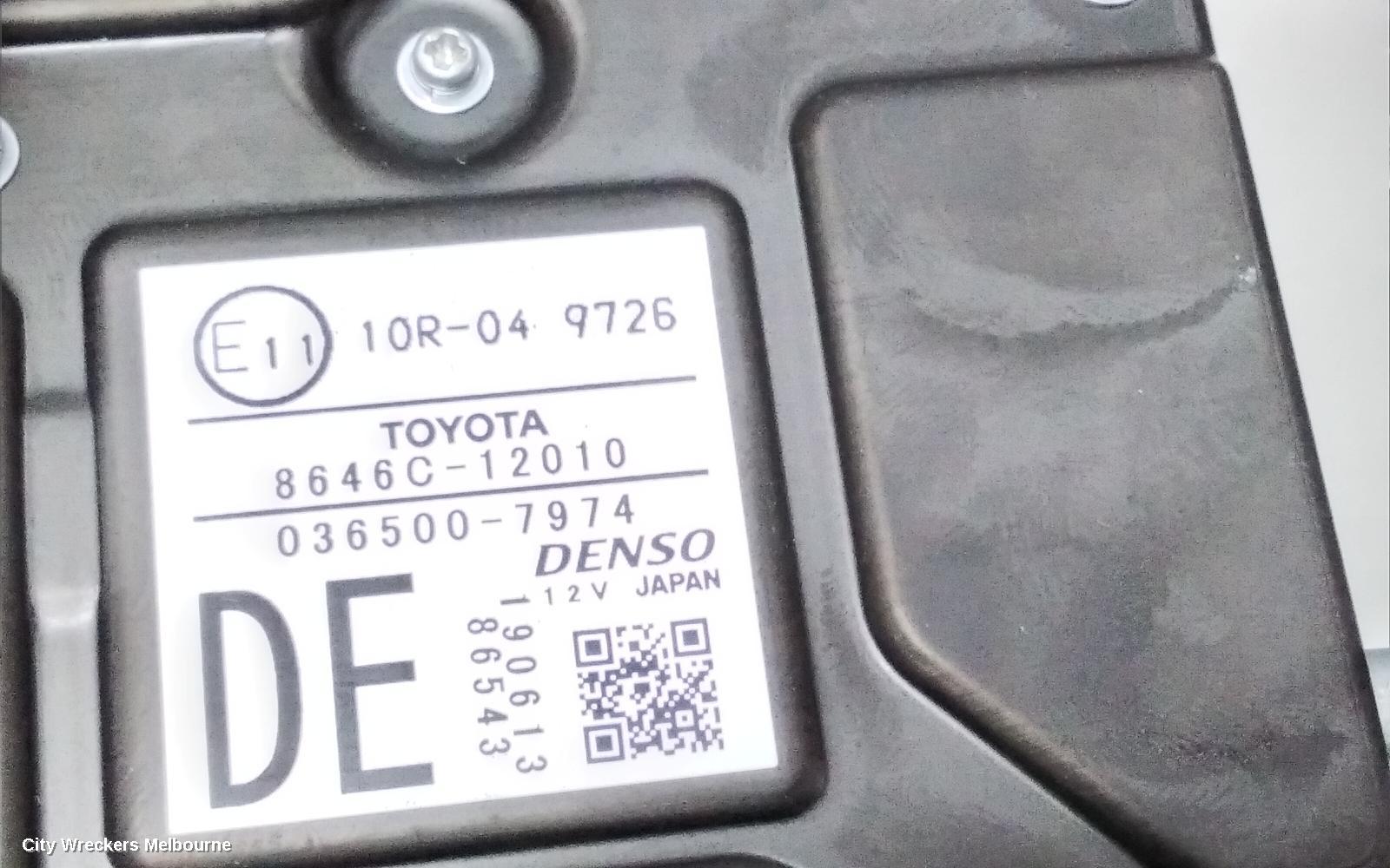 TOYOTA COROLLA REVERSE CAMERA, FRONT CAMERA (WINDSCREEN MOUNTED), E210, 07/2018 - 08/2022