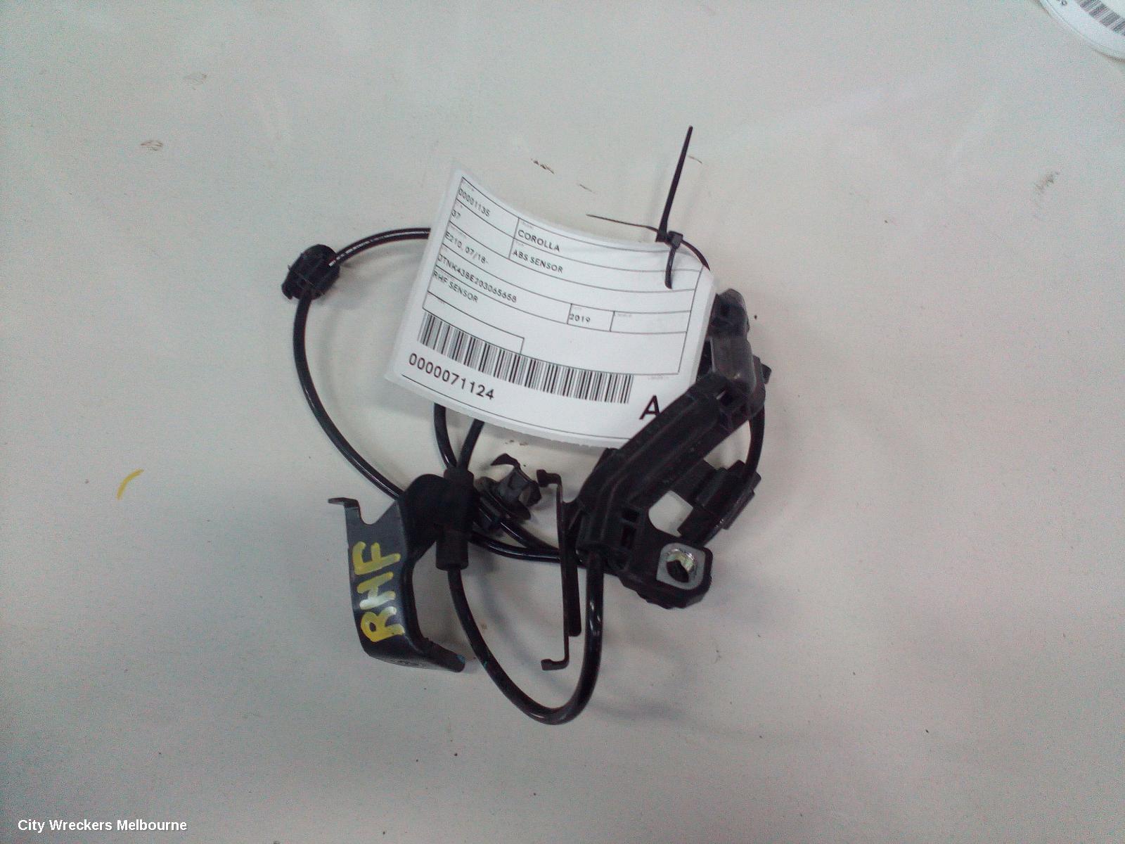 TOYOTA COROLLA ABS SENSOR, RH FRONT, E210, 07/2018 ONWARDS