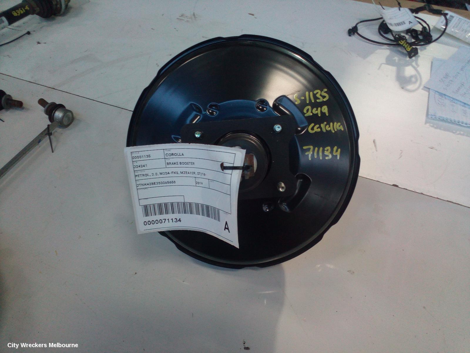 TOYOTA COROLLA BRAKE BOOSTER, PETROL, 2.0, M20A-FKS, MZEA12R, 07/2018 ONWARDS