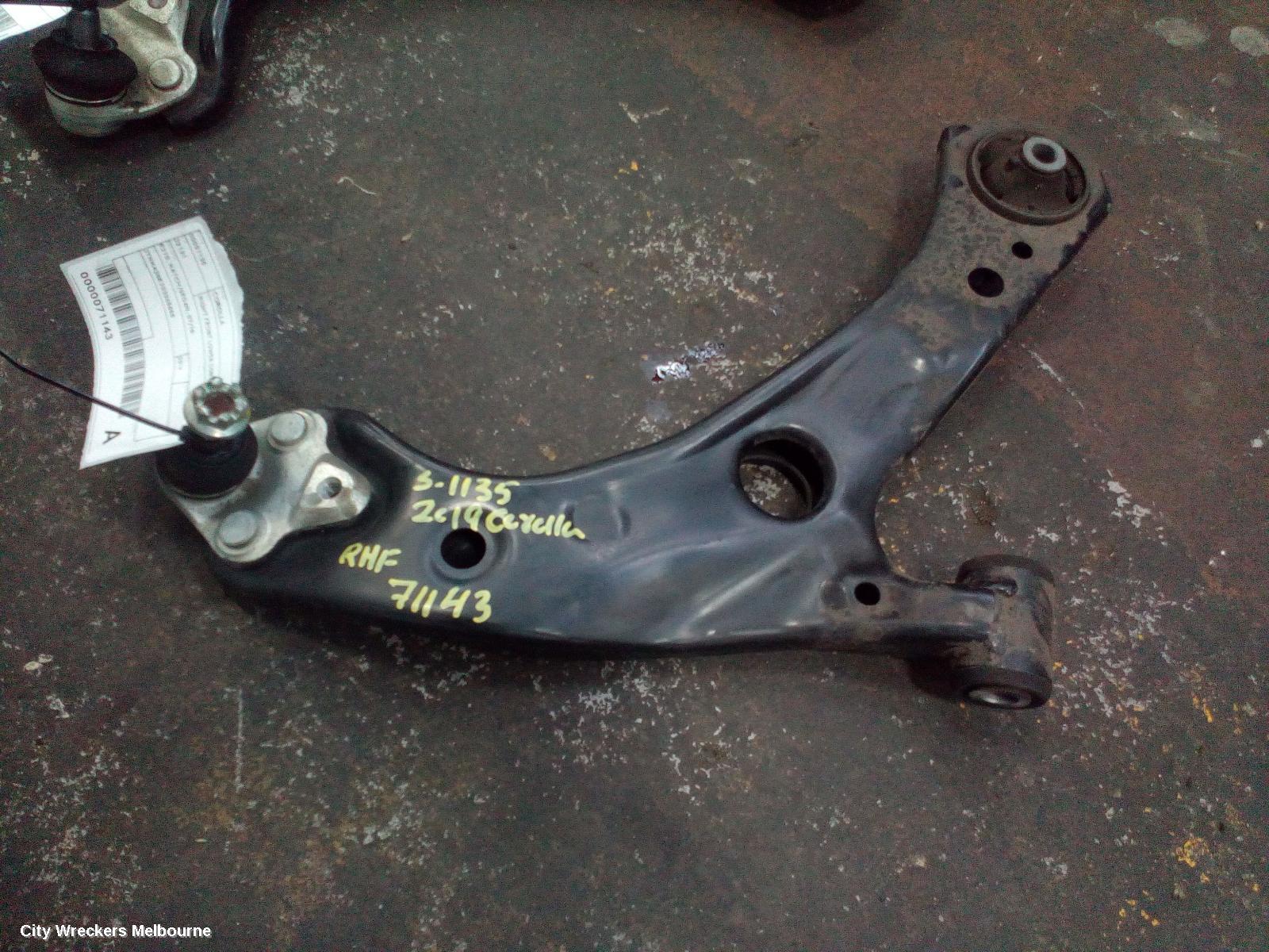 TOYOTA COROLLA RIGHT FRONT LOWER CONTROL ARM, E210, HATCH/SEDAN, 07/2018 ONWARDS