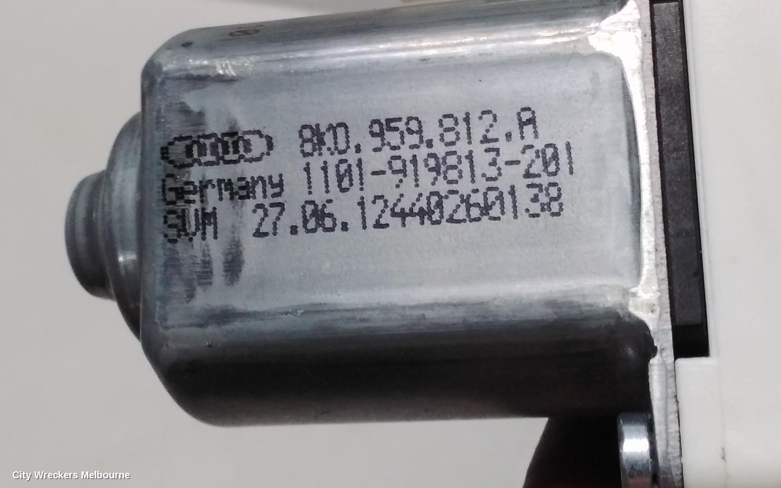 AUDI Q3 RIGHT REAR WND REG/MOTOR, 8U, 03/2012 - 12/2018