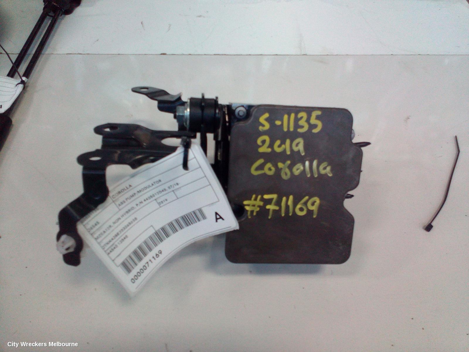 TOYOTA COROLLA ABS PUMP/MODULATOR, MZEA12R, NON HYBRID, P/N 4405012D40, 07/2018 ONWARDS