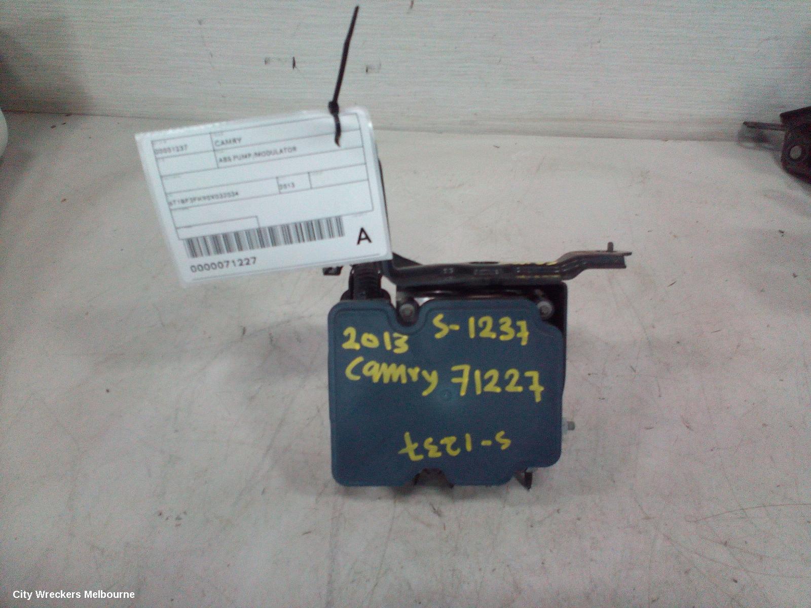 TOYOTA CAMRY ABS PUMP/MODULATOR, ASV50, STANDARD (NON HYBRID), P/N 4454006110, 12/2011 - 05/2015