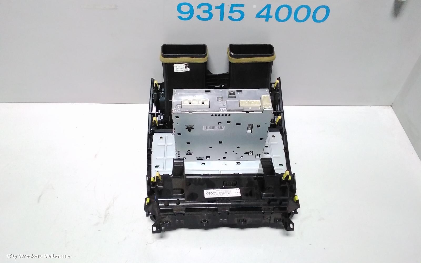 TOYOTA CAMRY RADIO/CD/DVD/SAT/TV, SINGLE DISC CD PLAYER (P/N ON FACE 100025), ASV50/AVV50, 12/2011 - 05/2015
