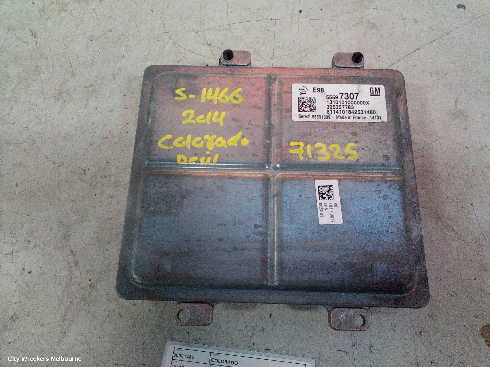 HOLDEN COLORADO ECU, ENGINE ECU, 2.8, DIESEL, P/N 55597307, ECU ONLY, RG, 01/2012 - 12/2020