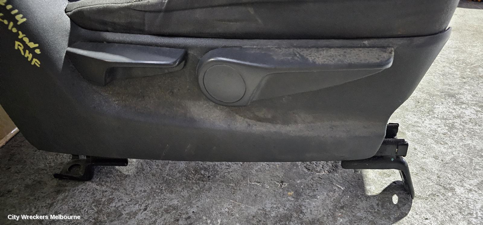 HOLDEN COLORADO FRONT SEAT, RG 7, RH FRONT, CLOTH, 12/2012 - 06/2016