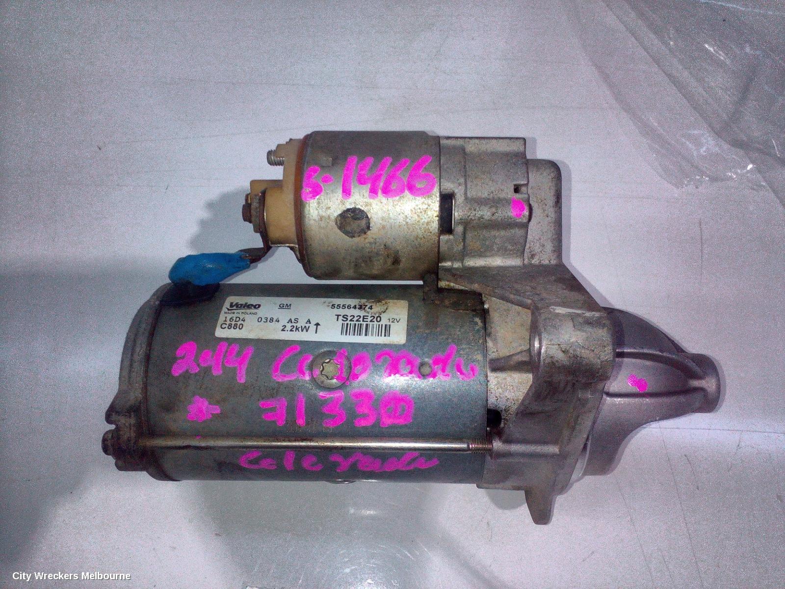 HOLDEN COLORADO STARTER, DIESEL, RG/RG7, 01/2012 - 07/2016
