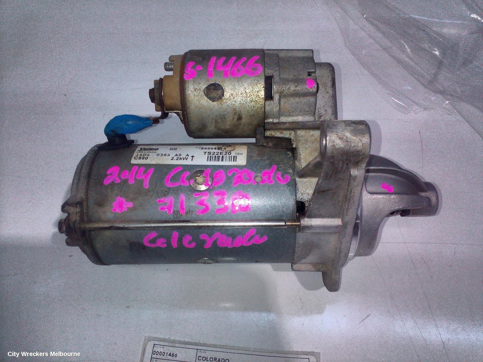 HOLDEN COLORADO STARTER, DIESEL, RG/RG7, 01/2012 - 07/2016