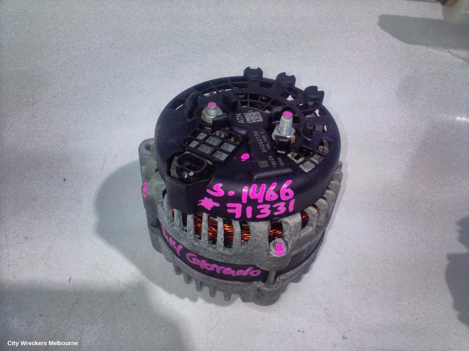 HOLDEN COLORADO ALTERNATOR, DIESEL, RG/RG 7, 01/2012 - 12/2020