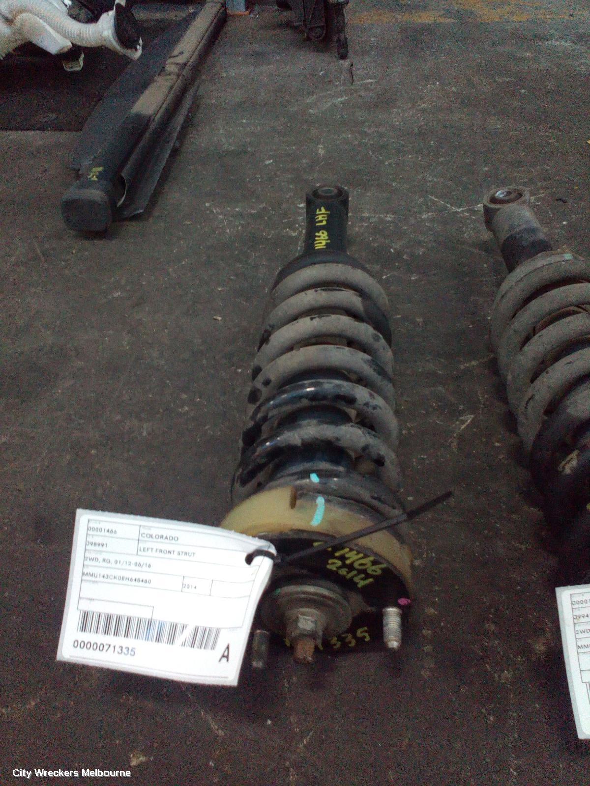 HOLDEN COLORADO LEFT FRONT STRUT, 2WD, RG, 01/2012 - 06/2016