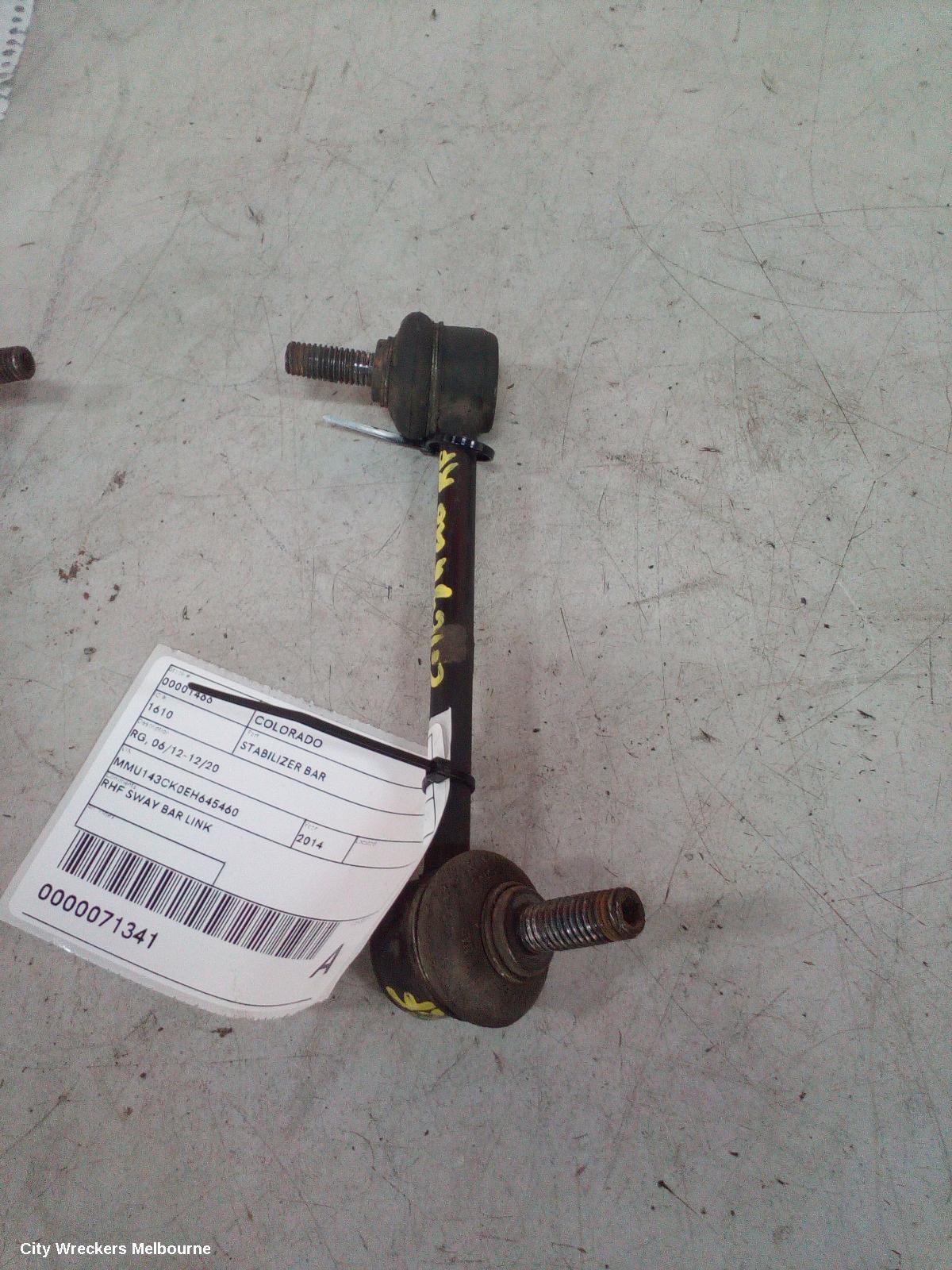 HOLDEN COLORADO STABILISER BAR, FRONT SWAY BAR/STABILIZER BAR, RG, 01/2012 - 06/2016