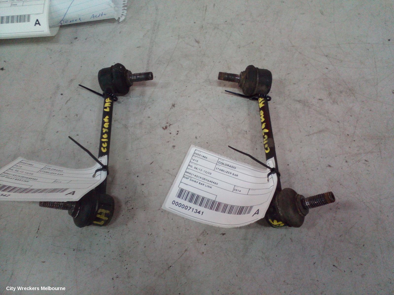 HOLDEN COLORADO STABILISER BAR, FRONT SWAY BAR/STABILIZER BAR, RG, 01/2012 - 06/2016