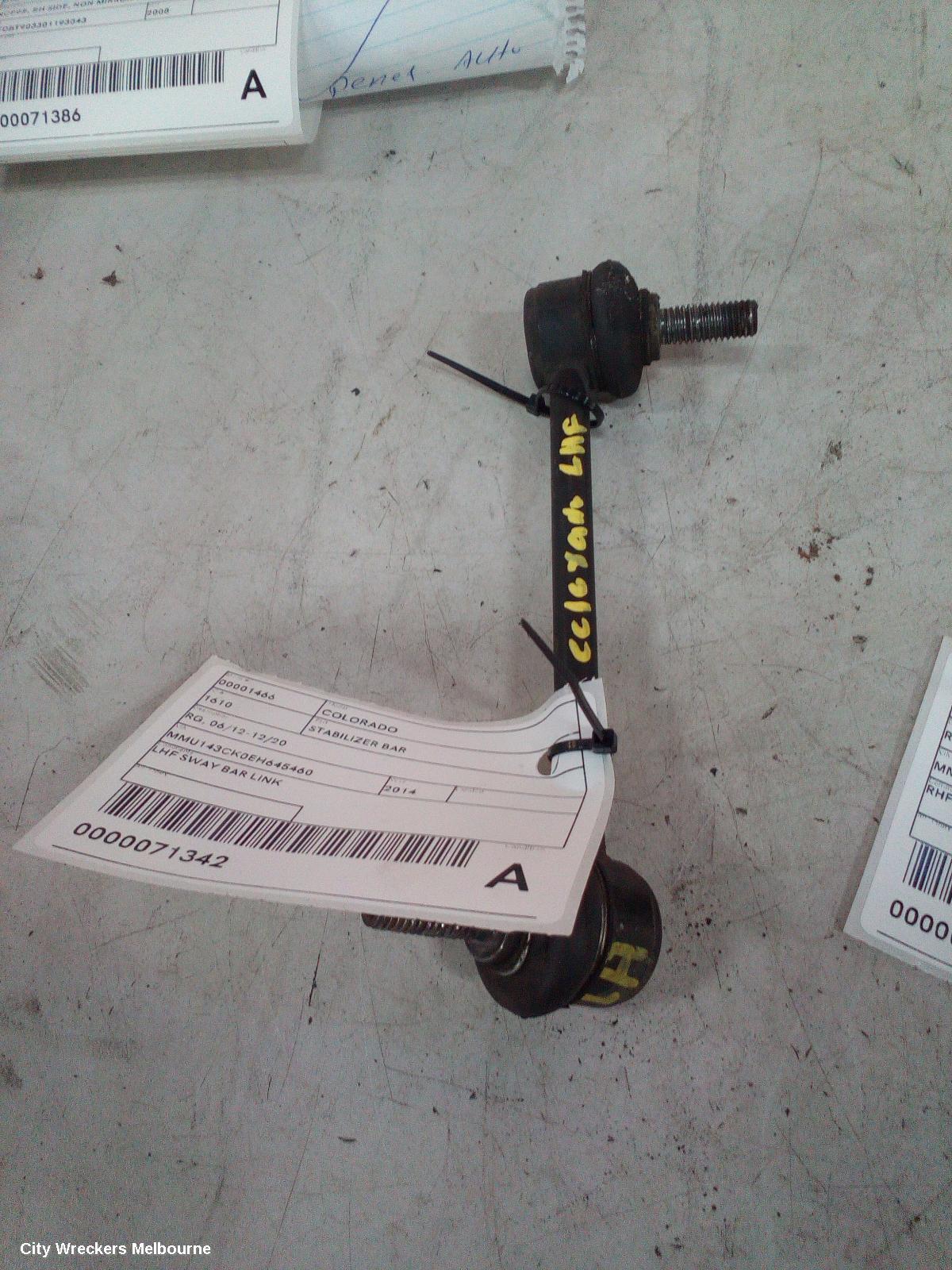 HOLDEN COLORADO STABILISER BAR, FRONT SWAY BAR/STABILIZER BAR, RG, 01/2012 - 06/2016