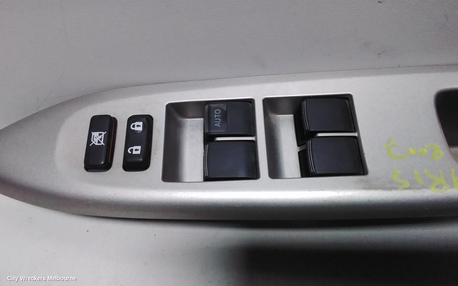 TOYOTA YARIS PWR DR WIND SWITCH, RH FRONT (MASTER SWITCH), 4 SWITCH TYPE, 5DR HATCH/SEDAN, NCP9#, 10/2005 ONWARDS