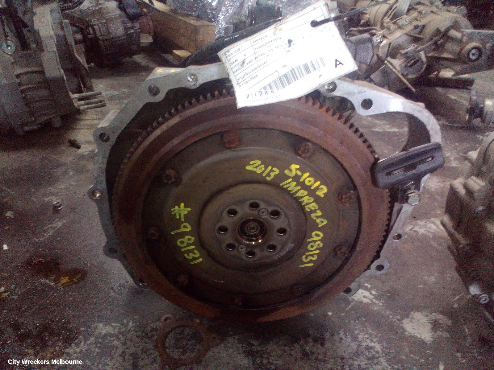 SUBARU IMPREZA TRANS/GEARBOX, MANUAL, AWD, PETROL, 2.0, FB20, 6 SPEED, G4, 12/2011 - 10/2016