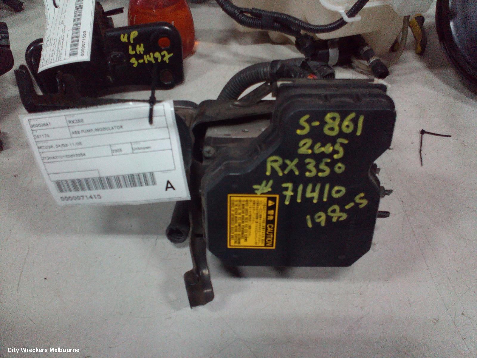 LEXUS RX SERIES ABS PUMP/MODULATOR, MCU3#, 04/2003 - 11/2005