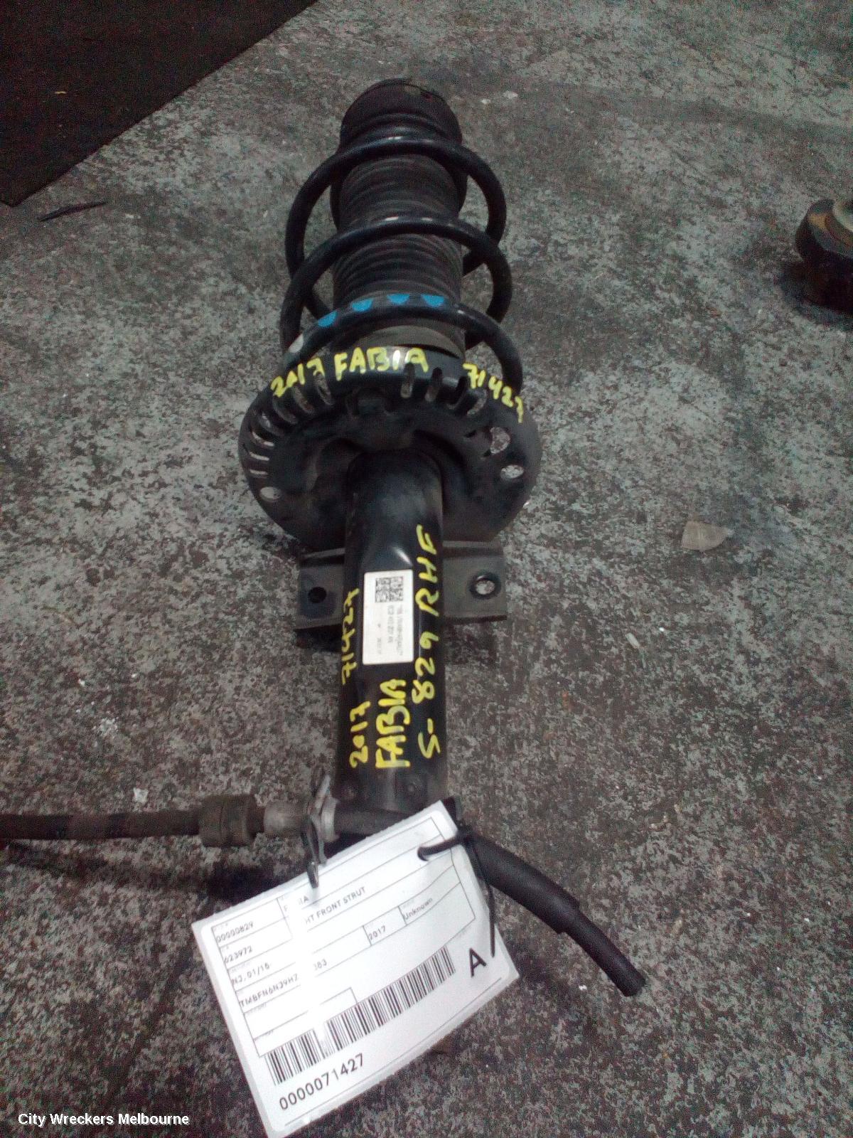 SKODA FABIA RIGHT FRONT STRUT, NJ, HATCH/WAGON, 01/2015 ONWARDS