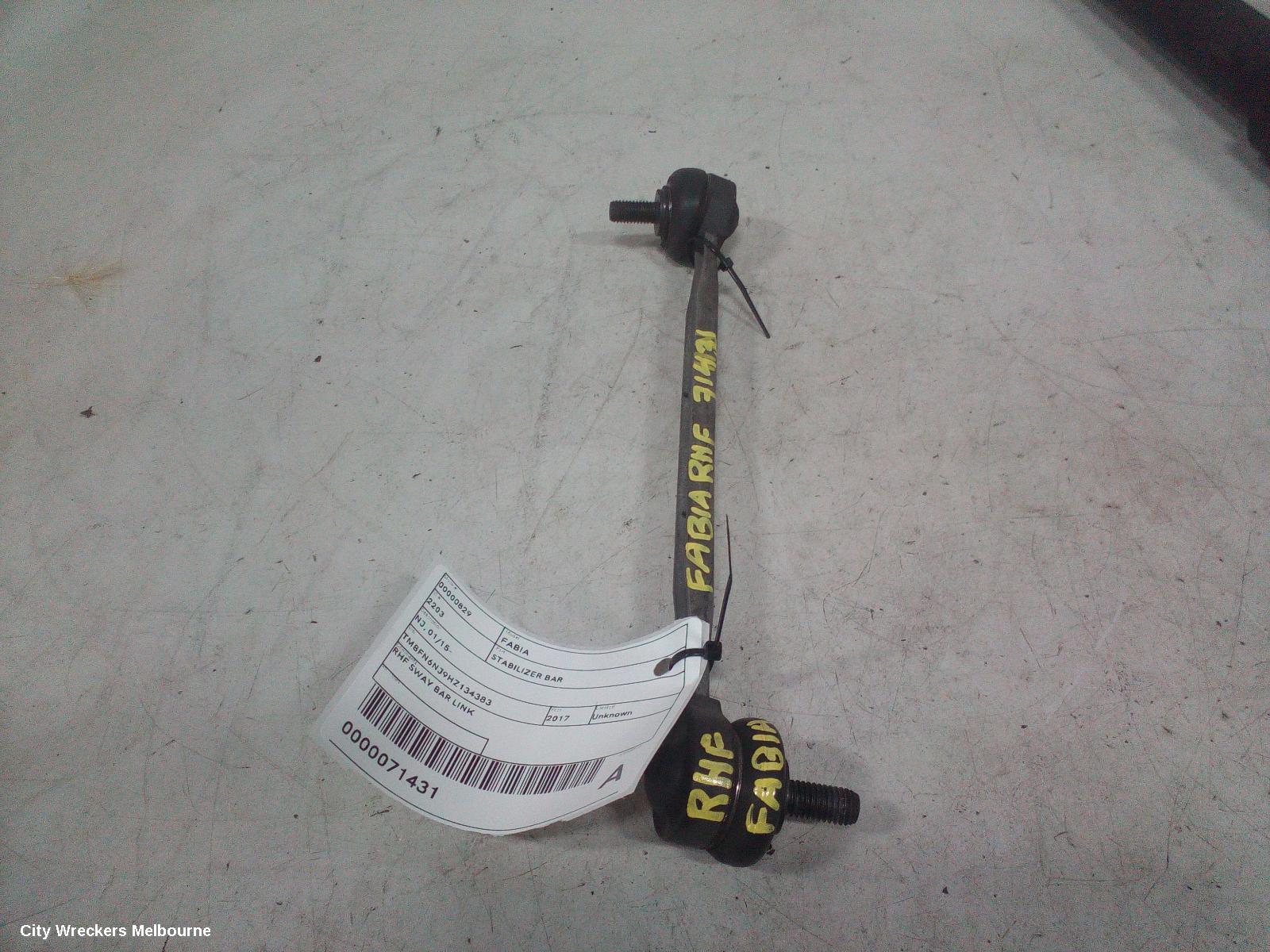 SKODA FABIA STABILISER BAR, NJ, 01/2015 - 08/2021