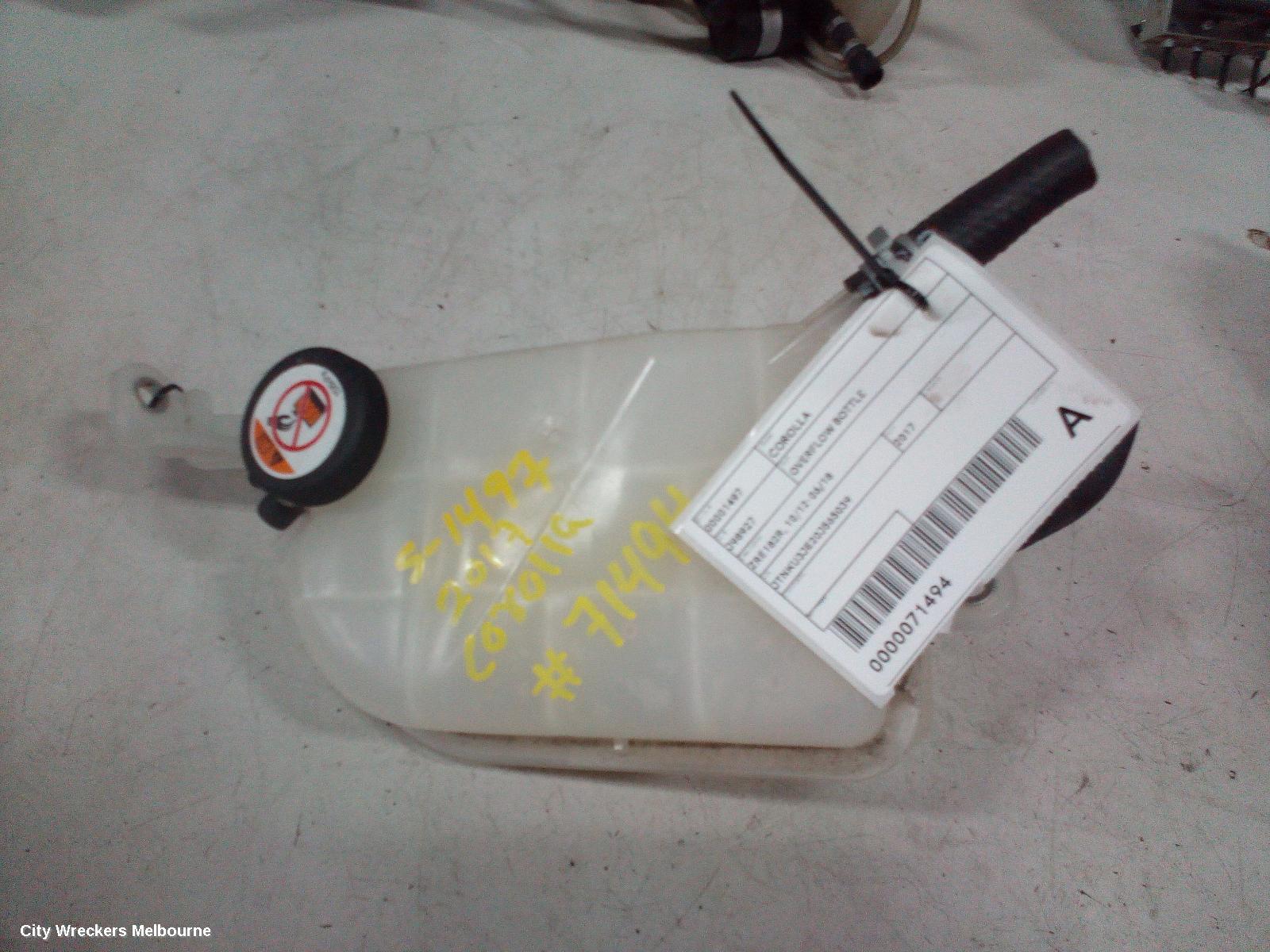 TOYOTA COROLLA OVERFLOW BOTTLE, ZRE182R, 10/2012 - 06/2018
