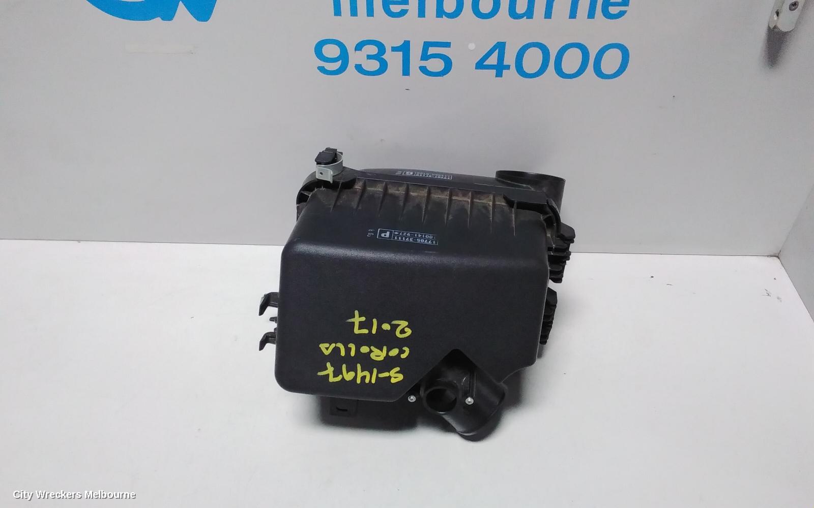 TOYOTA COROLLA AIR CLEANER/BOX, AIR CLEANER, ZRE182R, HATCH, 10/2012 - 06/2018